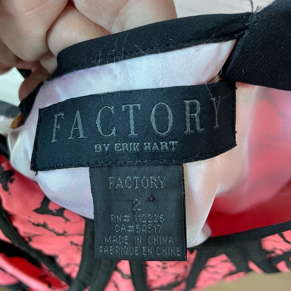 FACTORY ERIK HART BLACK MULTI BODY CON BINDING COCKTAIL PARTY DRESS SIZE 2 - Picture 5 of 5